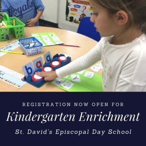 Kindergarten Enrichment Registration NOW OPEN!