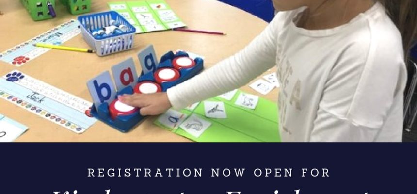 Kindergarten Enrichment Registration NOW OPEN!